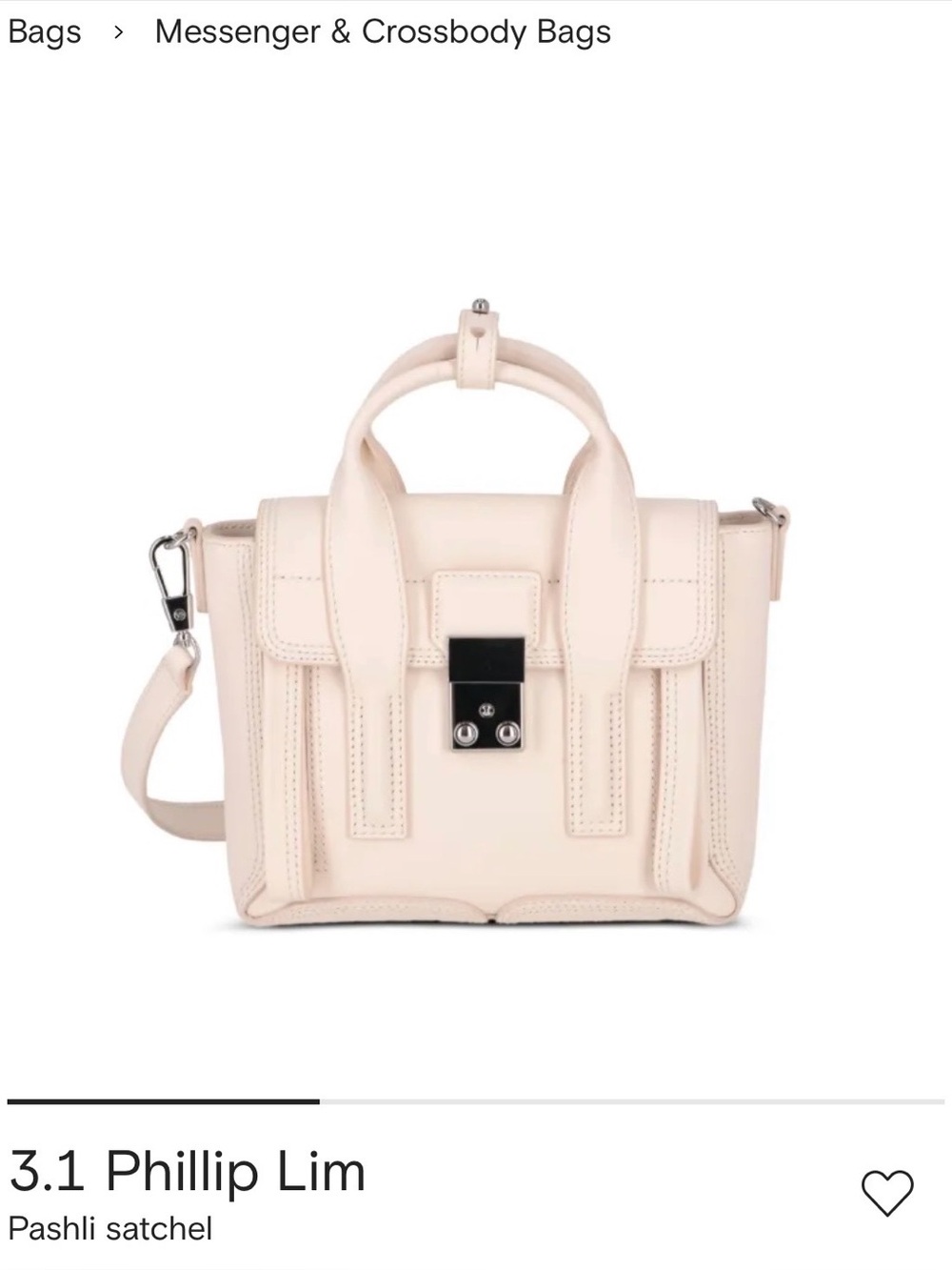 3.1 Phillip Lim Pashli Satchel in Pale Pink-Cream